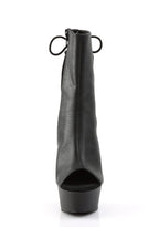 Delight-1018 Platform Ankle Boots-Black PU