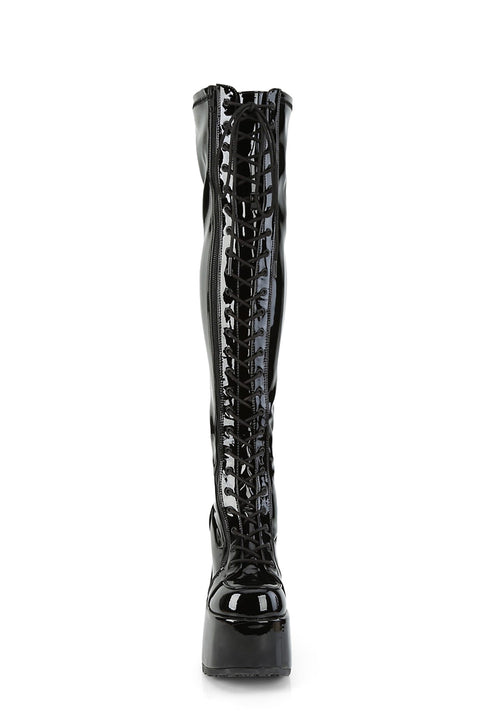 Camel-300 Platform Thigh High Boots