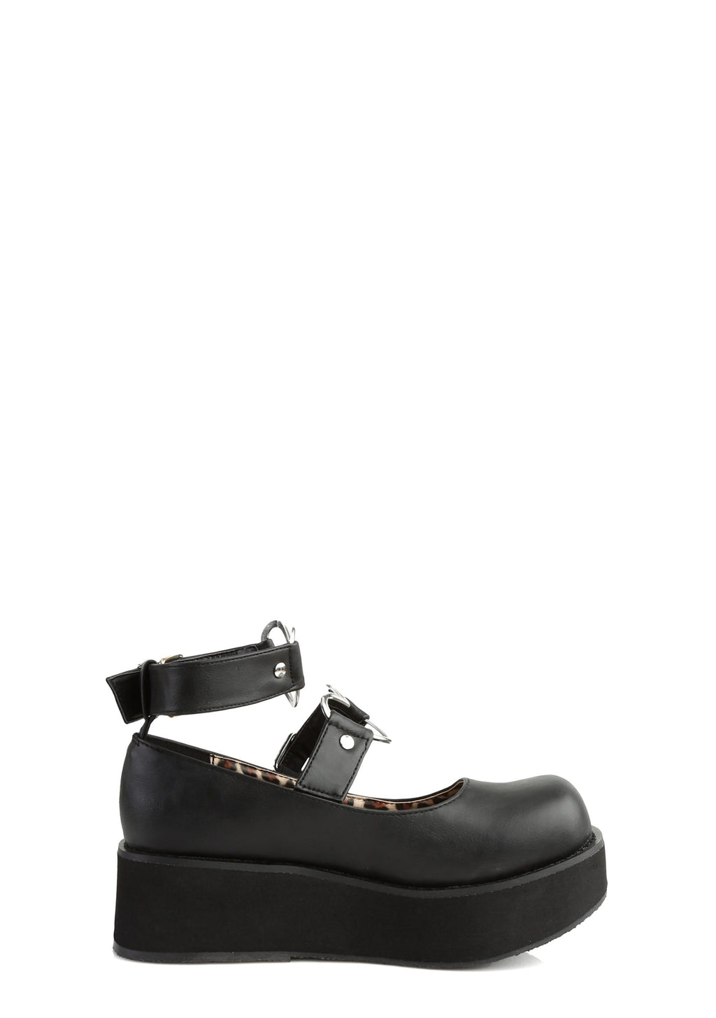 Spirite-02 Platform Mary Janes – Black