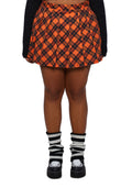 Plus Haunted To Meet U Plaid Mini Skirt