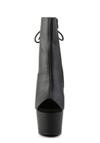 Adore-1018 Platform Ankle Boots-Black PU