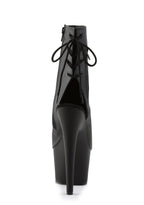 Adore-1018 Platform Ankle Boots-Black PU