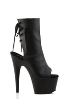 Adore-1018 Platform Ankle Boots-Black PU