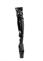Adore-3011 Platform Thigh High Boots-Black