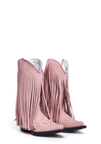 Pink West C6 Fringe Cowboy Boots