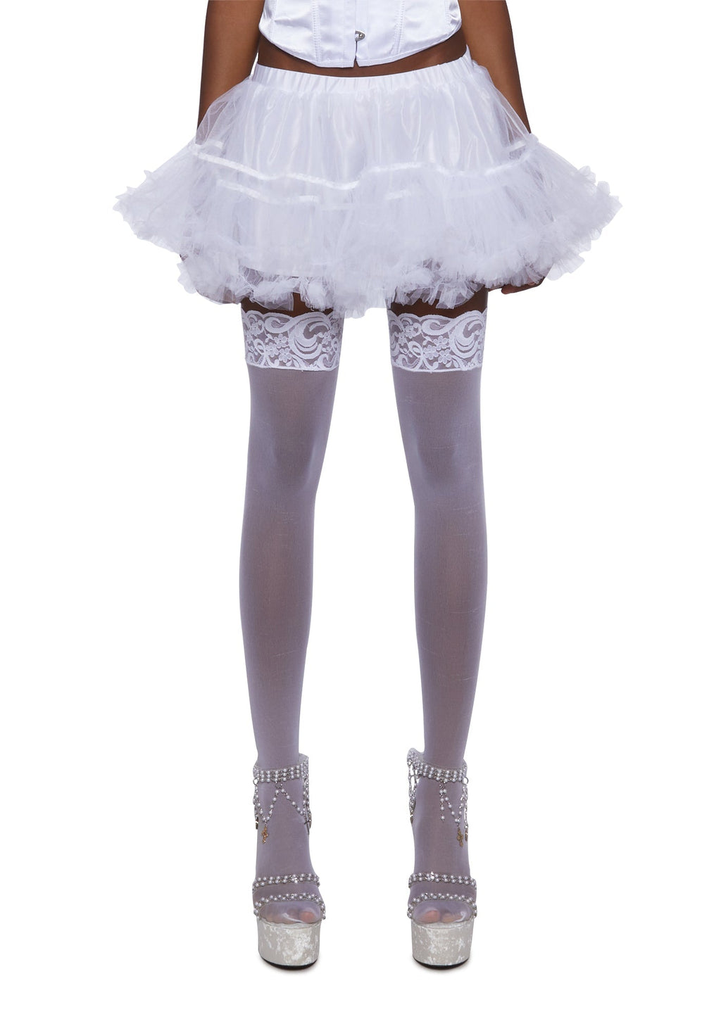 Ruffle Your Feathers Petticoat Skirt – White