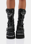 Trashville-250 Unisex Platform Mid-Calf Boots