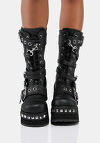 Trashville-250 Unisex Platform Mid-Calf Boots