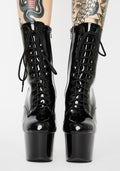 Black Patent Adore-1020 Stiletto Boots